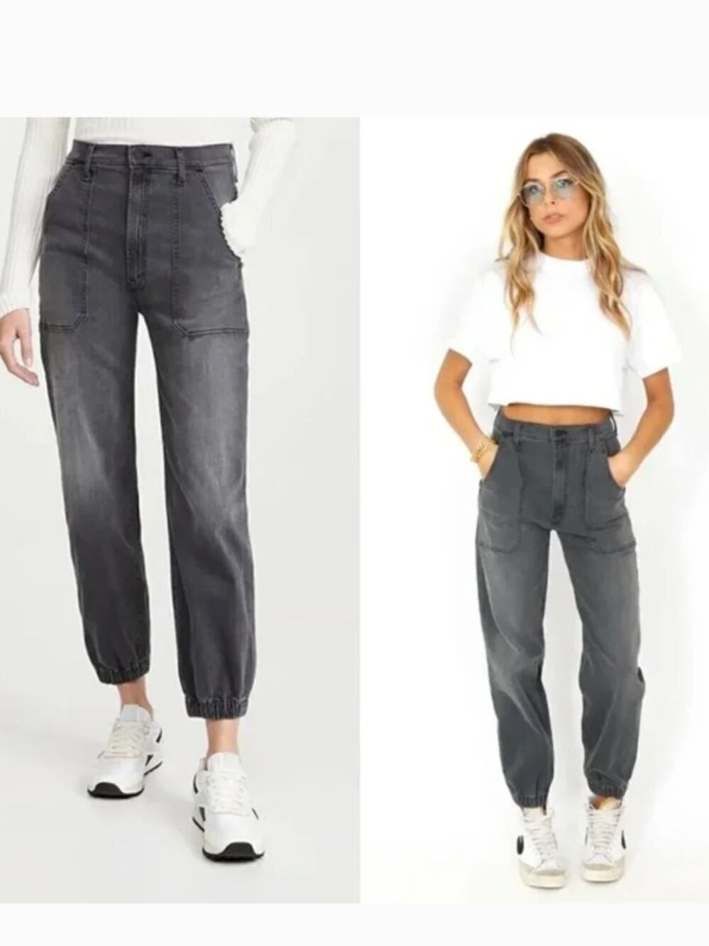 Mother The Wrapper Patch Springy Ankle Jeans Dancing In The Moonlight Black 25